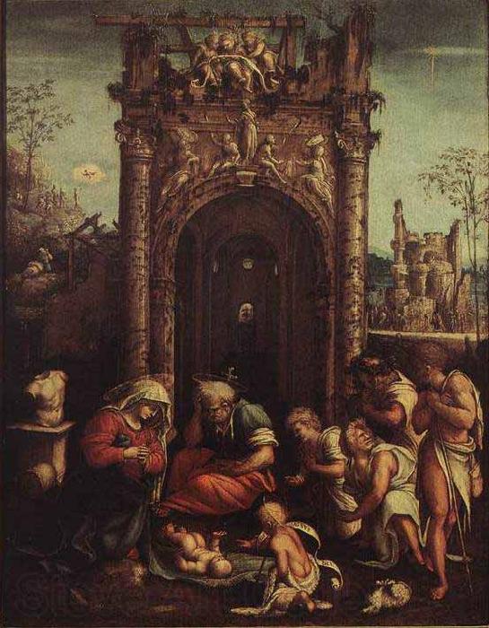 Amico Aspertini The Adoration of the Shepherds Spain oil painting art